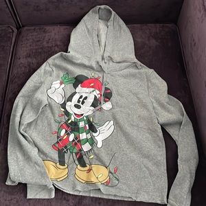Disney Mickey Christmas crop hoodie